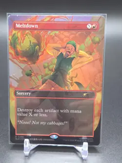 MTG Meltdown 2296 Secret Laid Drop (TLA) Foil Showcase Sorcery - Image 1