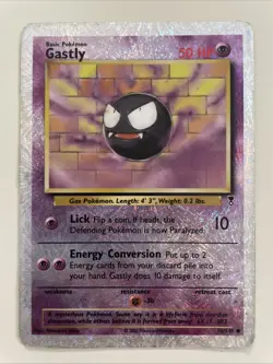 Pokemon TCG Gastly 76/110 Legendary Collection Reverse Holo Damaged/Laminated - Image 1
