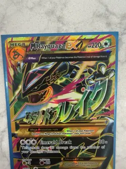 The Pokemon Company M Rayquaza EX 98/98 Secret Rare Holo Full Art Ancient Orgins - Image 2