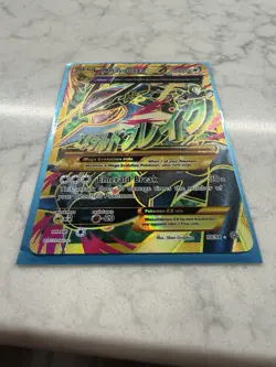 The Pokemon Company M Rayquaza EX 98/98 Secret Rare Holo Full Art Ancient Orgins - Image 3