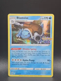 Blastoise Holo Rare Pokemon GO 017/078 NM - Image 1
