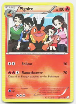 Pignite 26/113 Uncommon Legendary Treasures Pokemon Lightly Played - Image 1