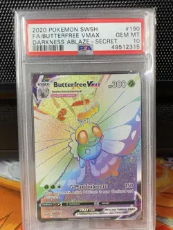2020 Pokemon SWSH Darkness Ablaze Butterfree VMAX #190/189 PSA 10 - Image 1