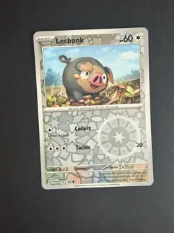 Lechonk 155/198 Common Scarlet & Violet Pokemon Reverse Holo Near Mint - Image 1