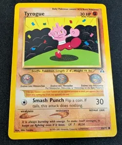 Tyrogue 66/75 Neo Discovery Pokemon TCG MP - Image 1
