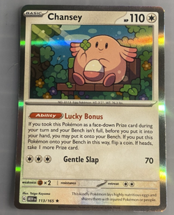 Chansey 113/165 - S&V 151 - Rare Holo Pokemon TCG - NM/M Free Shipping US - Image 1