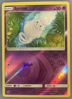 Spoink - 41/111 - Common - Reverse Holo - S&M: Crimson Invasion - Pokemon TCG NM - Image 1