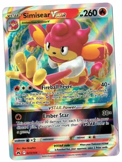 Simisear VSTAR 023/159 Holo VSTAR Rare Crown Zenith Pokemon NM - Image 1