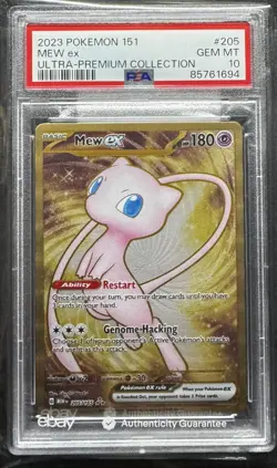2023 Pokemon 151 UPC Metal Promo Mew Ex 205/165 Ultra Premium Collection PSA 10 - Image 1