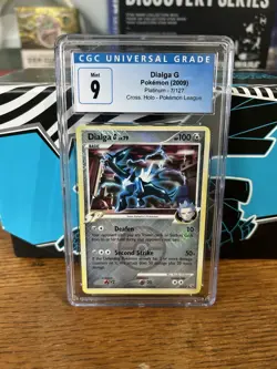 CGC 9 Dialga G 7/127 Platinum 2009 Cross Holo Pokemon League Promo - Image 1