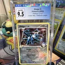 CGC 9.5 Dialga G 7/127 Platinum 2009 Pokemon League Cross Holo Promo - Image 1