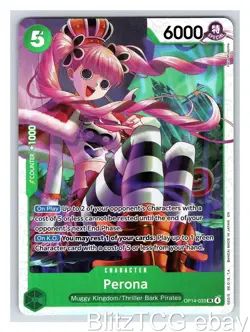 Perona OP14 OP14-033 The Azure Sea's Seven One Piece Super Rare Foil NM/M - Image 1
