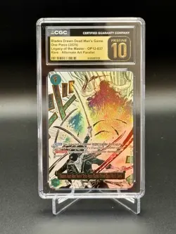 One Piece 2025 OP12-037 Blades Drawn Dead Man's Game R Alt Art CGC 10 Pristine - Image 1