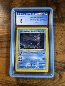 CGC 8 Shining Gyarados 2001 Neo Revelation German 65/64 Holo Pokemon Card Guard - Image 1