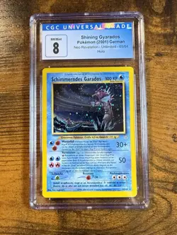 CGC 8 Shining Gyarados 2001 Neo Revelation German 65/64 Holo Pokemon Card Guard - Image 3