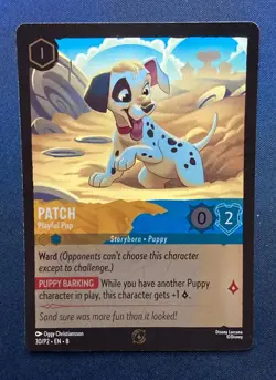Disney Lorcana - Patch Playful Pup 30/P2 FOIL League Promo Card TCG - Image 1