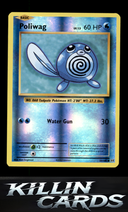 Reverse Holofoil Poliwag 23/108 Pokemon Common XY - Evolutions Card NM - Image 1