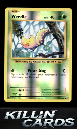 Reverse Holofoil Weedle 5/108 Pokemon Common XY - Evolutions Card NM - Image 1