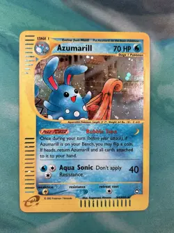 Pokemon Azumarill Aquapolis H4/H32 Holo EReader NM+ - Image 2