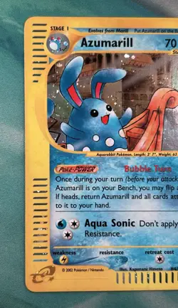 Pokemon Azumarill Aquapolis H4/H32 Holo EReader NM+ - Image 3