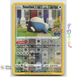 Pokemon Snorlax 055/078 Pokemon GO Reverse Holo NM - Image 1
