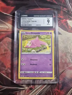 Galarian Slowpoke SQUARE CUT ERROR CGC 9 Mint Pokemon Chilling Reign - 054/198 - Image 1