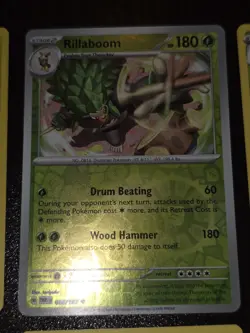 6 Grookey, Thwackey & Rillaboom Pokemon Cards LP - NM 2 Holos - Image 2