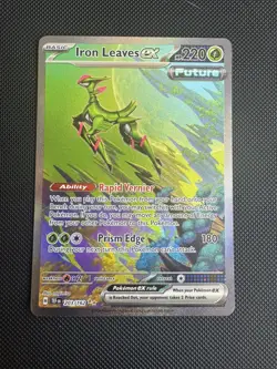 Pokemon TCG Iron Leaves EX SIR 203/162 Temporal Forces Holo Near Mint Condition - Image 1