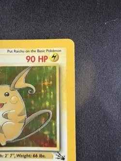 Pokemon Pokemon TCG Raichu (14) 14/62 Fossil Holo Rare HP - Image 4