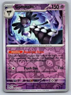 Gothitelle 092/193 Uncommon Paldea Evolved Pokemon Reverse Holo Near Mint - Image 1