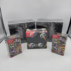 Pokemon TCG Pitch Black 2x Pokemon Center ETB 2x Booster Bundle 1x Booster Box - Image 1