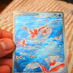 Pokemon TCG Goldeen Illustration Rare Pitch Black Prerelease Full Art Holo - Image 1