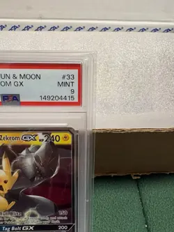 Pokemon TCG: Pikachu & Zekrom GX #33/181 Sun & Moon Tag Team PSA 9, MINT. - Image 3