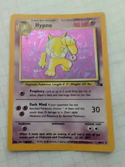 Pokemon Hypno 8/62 Fossil Holo Rare - Uncirculated - Image 1
