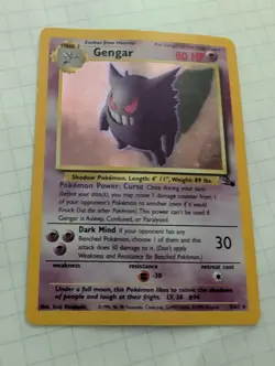 Pokemon Gengar 5/62 Fossil Holo Rare Unlimited - Uncirculated - Image 1