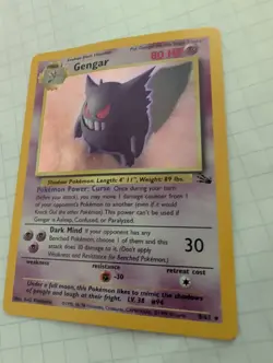 Pokemon Gengar 5/62 Fossil Holo Rare Unlimited - Uncirculated - Image 2