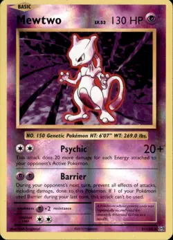 Mewtwo 51/108 Rare Evolutions Pokemon Reverse Holo Near Mint - Image 1