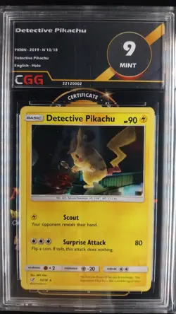 Carte pokemon Detective Pikachu CGG 9 ENGLISH Detective Pikachu 10/13 22120002 - Image 1