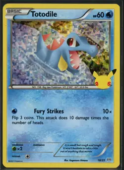 Totodile 018/025 Promo McDonald's 25th Anniversary Promos Pokemon Holo Near Mint - Image 1