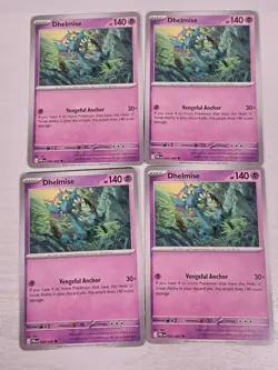 4x Pitch Black Dhelmise 039/084 PlaySet Pokemon Trading Card Game Deck Build - Image 1