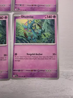 4x Pitch Black Dhelmise 039/084 PlaySet Pokemon Trading Card Game Deck Build - Image 2