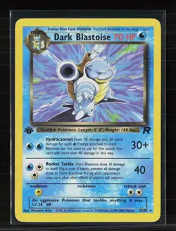 2000 Pokemon Team Rocket Dark Blastoise Holo Rare 1st Edition 20/82 - Image 1