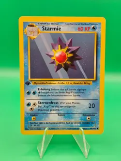 Pokemon TCG Starmie Base Set 64/102 Regular 1st Edition Common German MP/HP - Image 1