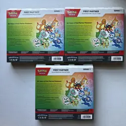 3x First Partner Illustration Collection Series 1 Boxes: Pokemon - New & Sealed - Image 2