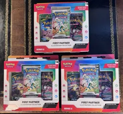 Pokemon TCG First Partner Illustration Collection Series 2 X3 Brand New Sealed - Image 1