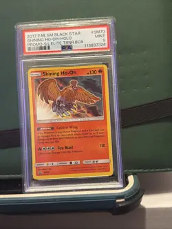2017 Pokemon SM Black Star Shining Ho-Oh Holo Promo SL ETB #SM70 PSA 9 - Image 1