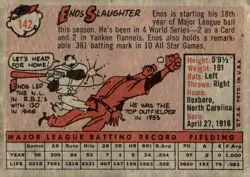 Enos Slaughter Base Topps 142 MP - Image 2