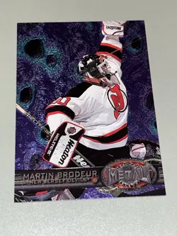 1996-97 Fleer Metal Universe Martin Brodeur New Jersey Devils HOF Goalie Card - Image 1