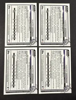 2021 Bowman Chrome 1st Sky Blue Refractor Rockies Hunter Goodman + Base Lot - Image 3