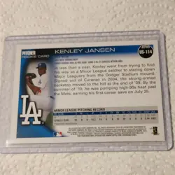 Topps 2010 Update Series Kenley Jansen Rookie Card #US-114 Los Angeles Dodgers - Image 2